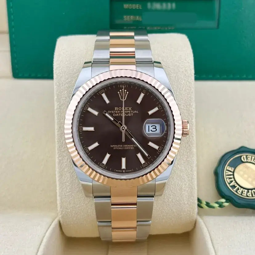 Rolex Datejust Two-Tone With Chocolate Dial Master Copy