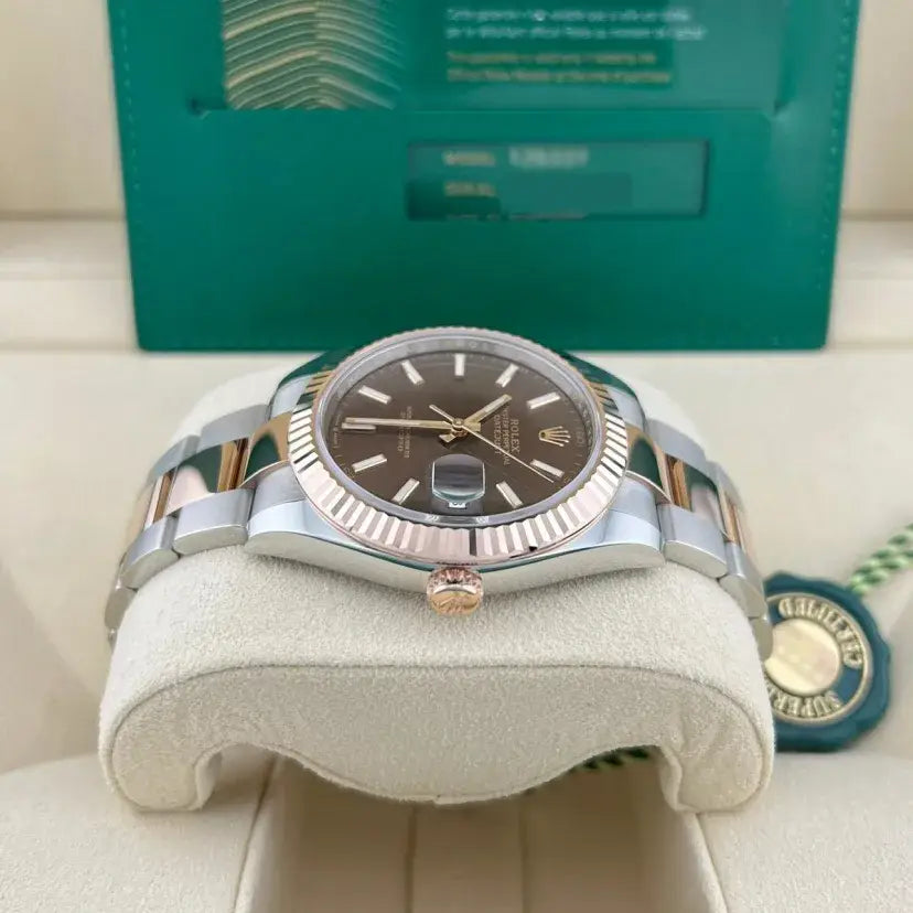 Rolex Datejust Two-Tone With Chocolate Dial Master Copy