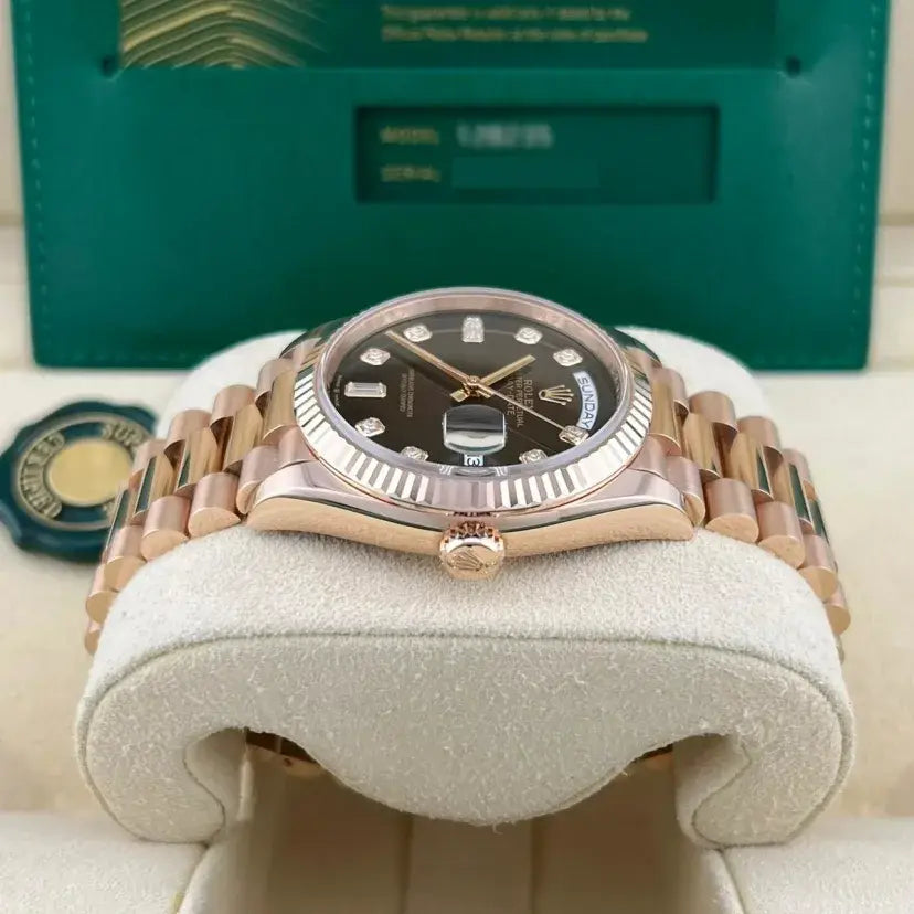 Rolex Day-Date Rose Gold With Brown Dial Master  Copy