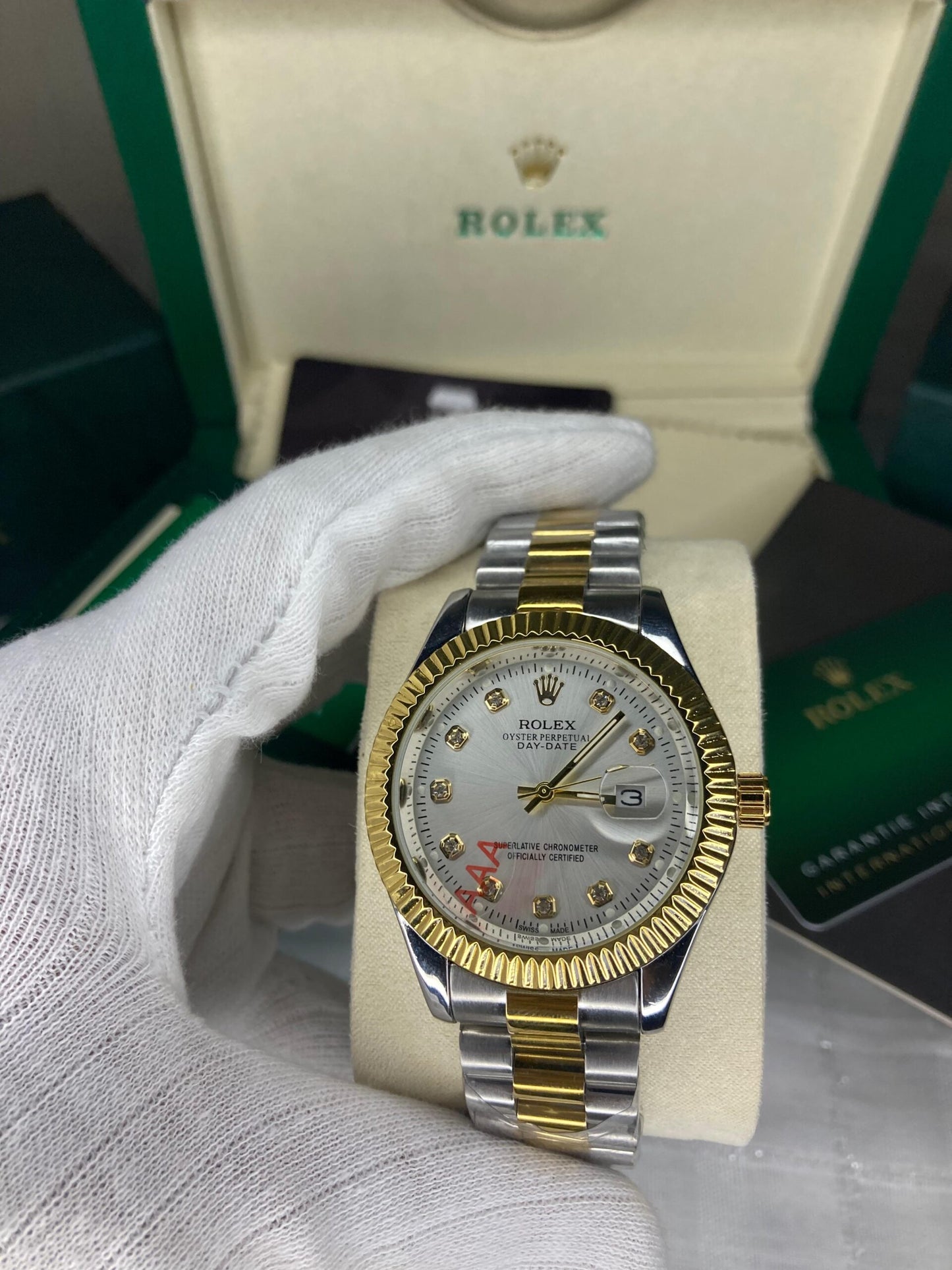 Rolex date just White Dial