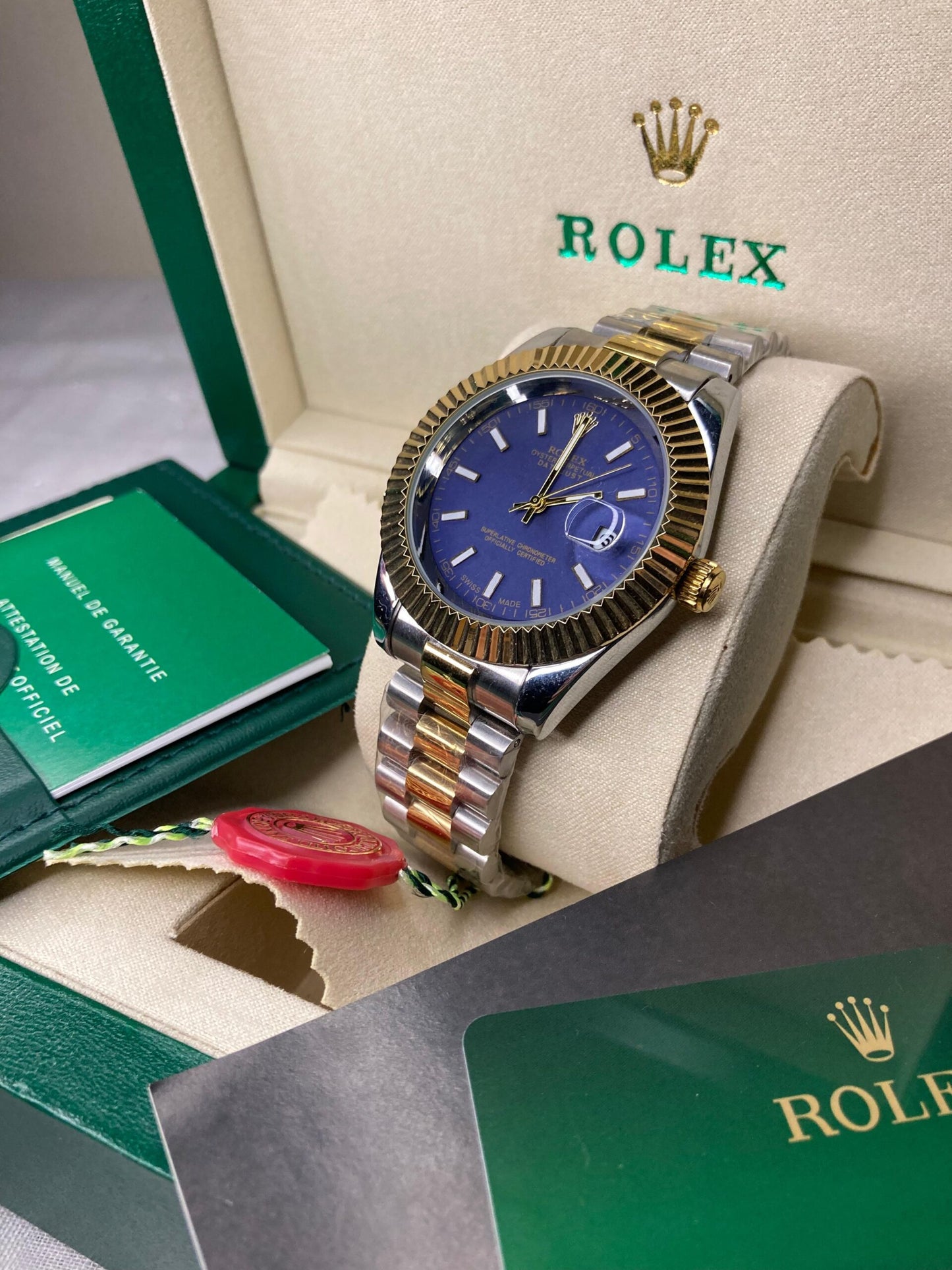 Rolex date just Blue Dial