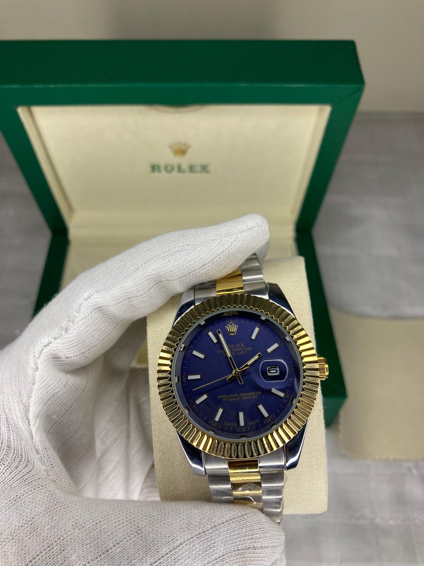 Rolex date just Blue Dial