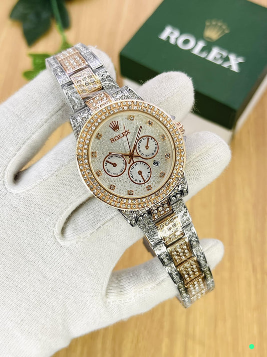 Rolex Stone Chain, the newest addition to our unisex collection. Each piece is crafted with precision and high-quality materials, guaranteed to last.