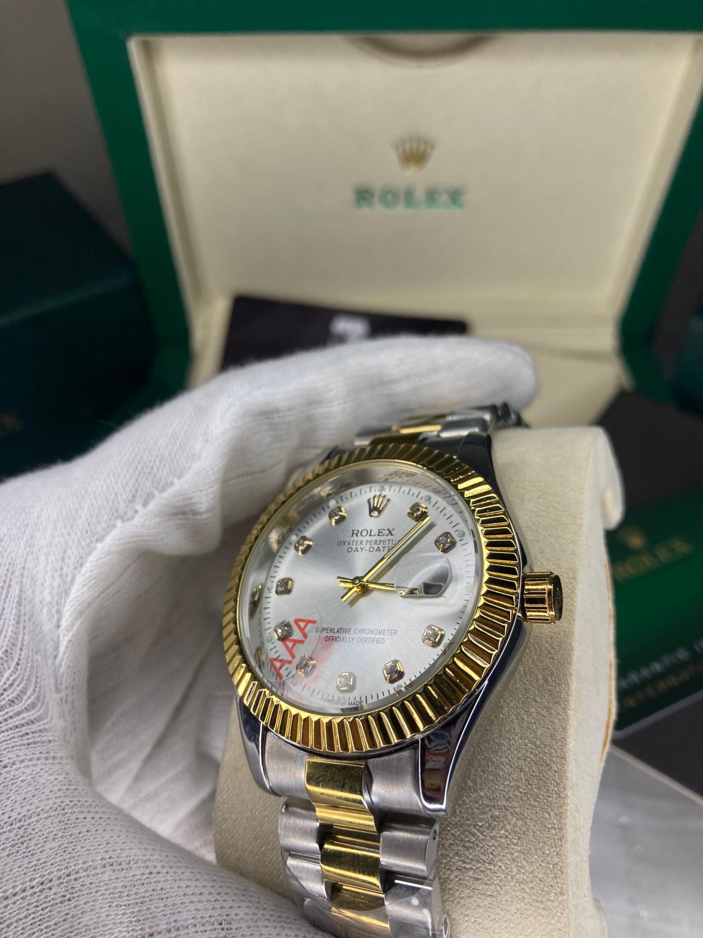 Rolex date just White Dial